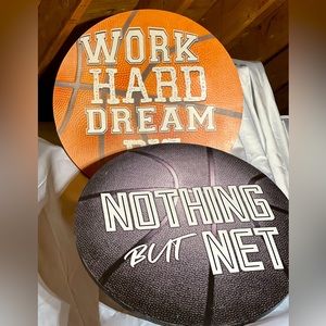 Large boy/men basketball wall decor. Set of 2